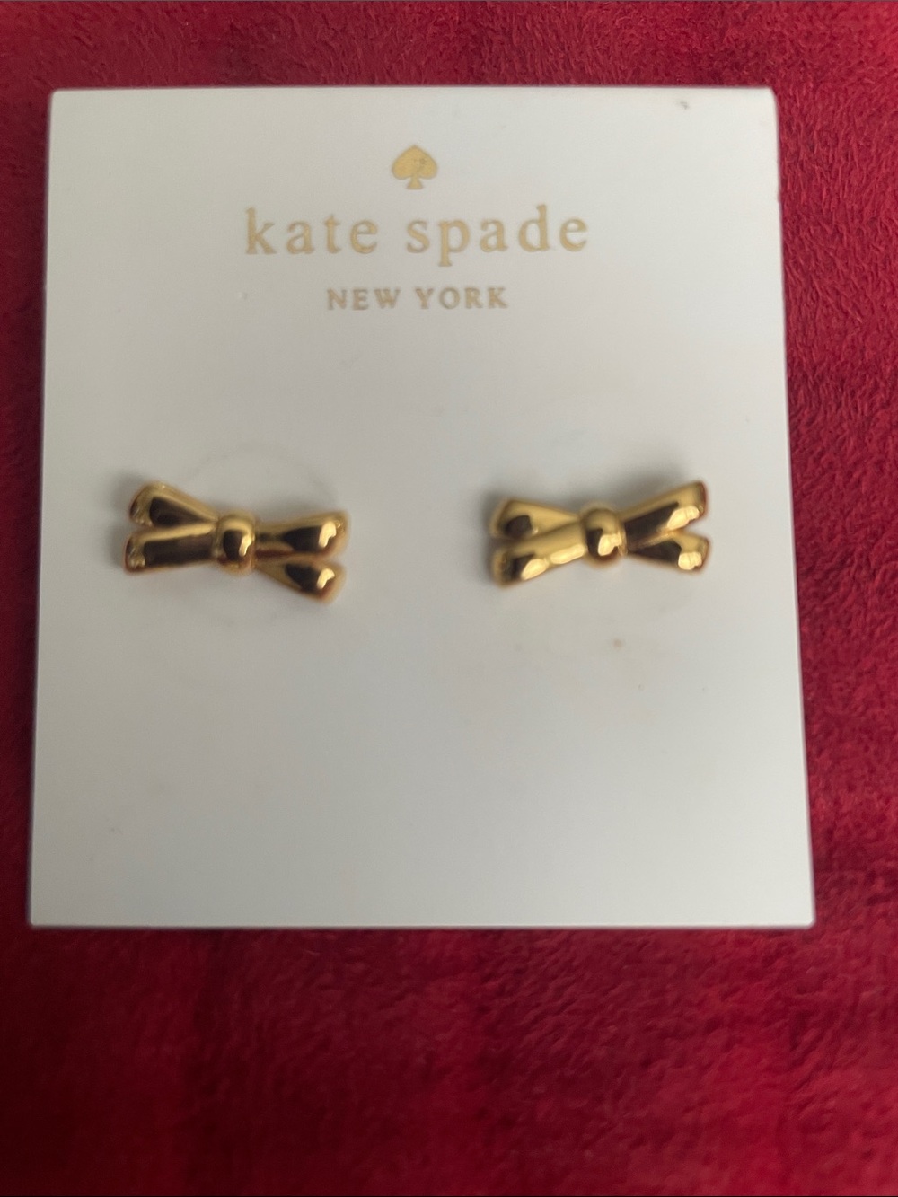 kate spade Gold Bow Stud Earrings NWT